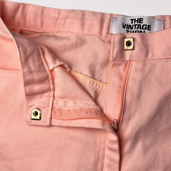 Vintage Hardy Amies Peach High Rise Embroidered Jeans Straight Leg Small - Picture 6 of 11